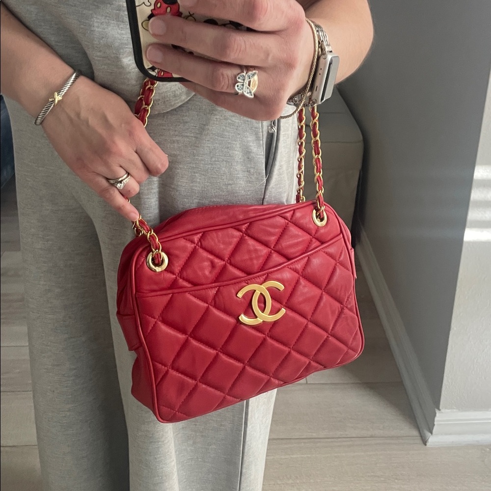 Vintage Genuine Leather Red purse